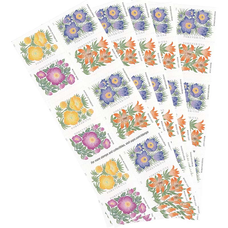 romantic floral stamp for valentine and anniversary use