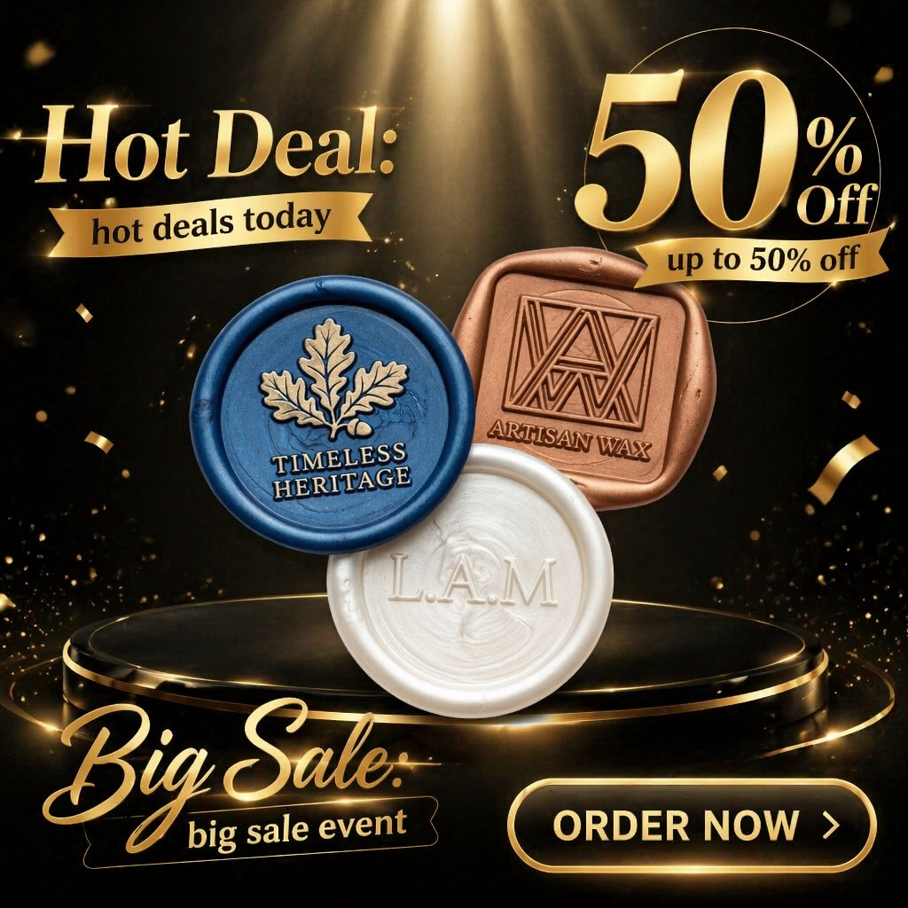 Custom Logo Wax Seal Stamps & Self-Adhesive Wax Seals