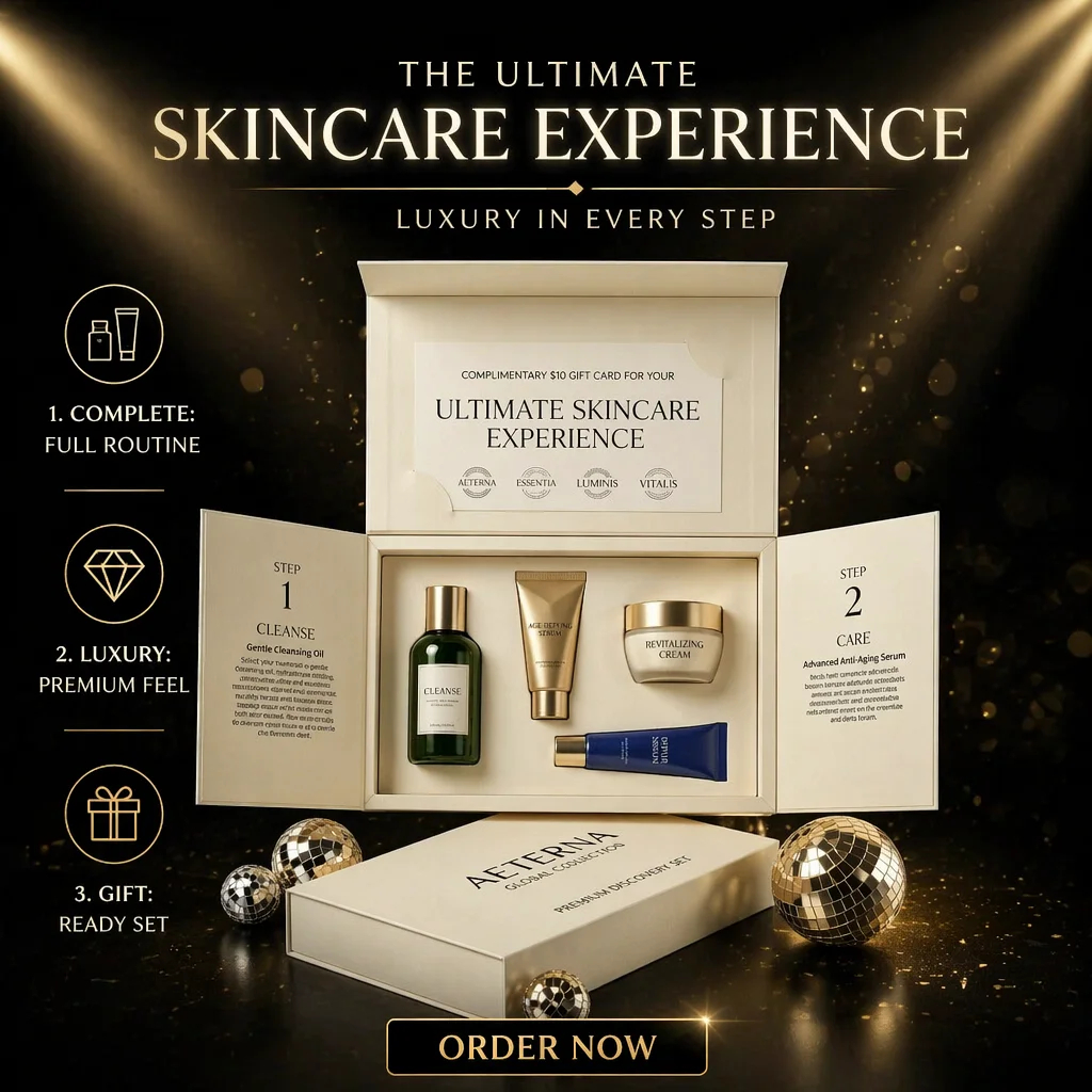 Multi-Compartment Skincare Routine Kit Box