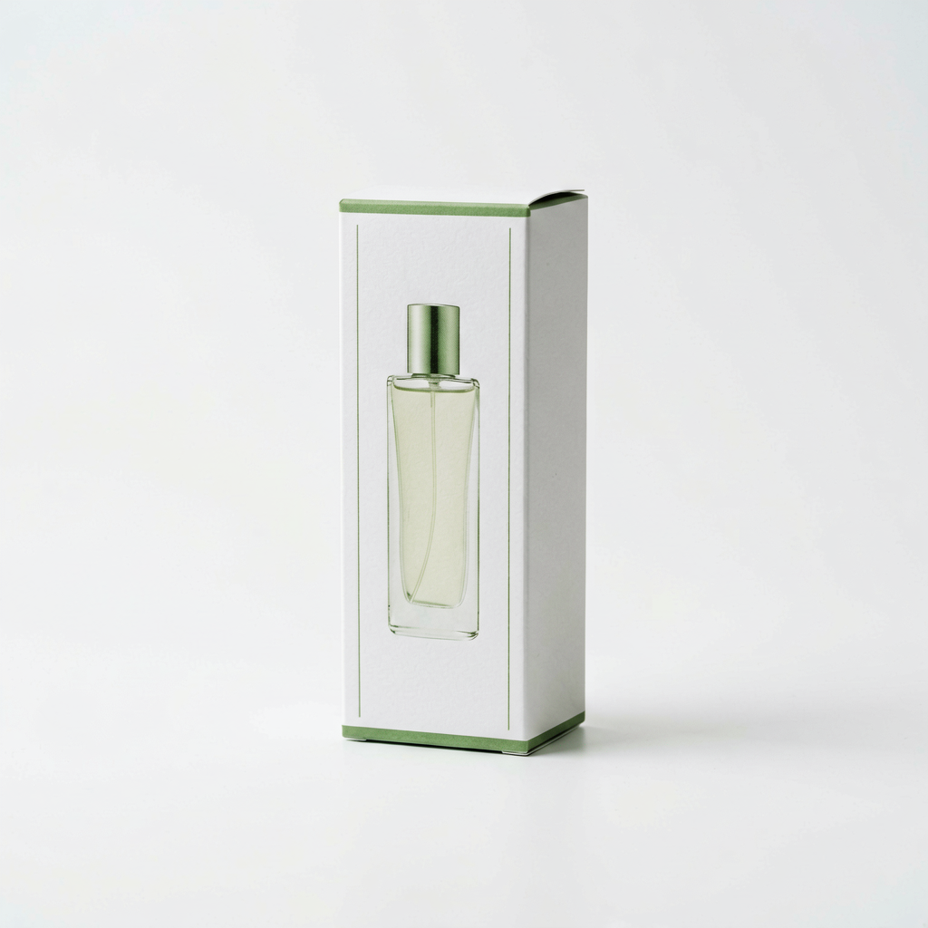 White green trim window perfume carton